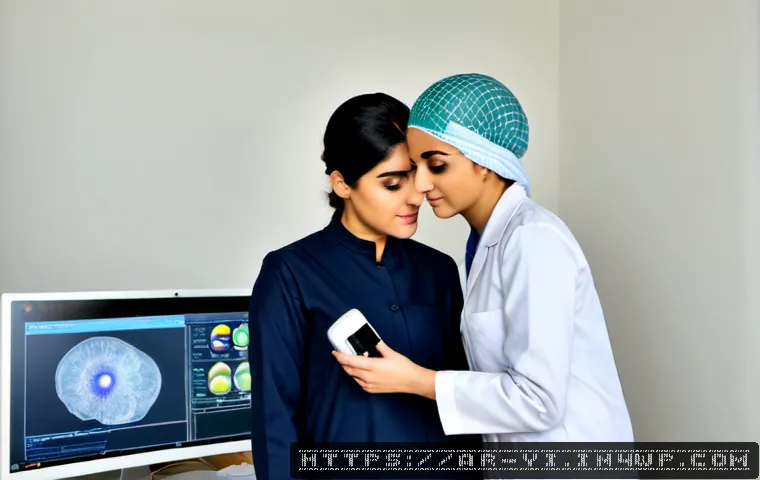 Home 13 뇌파 조절을 위한 실험적 접근 - Photorealistic neuroscience experiment in a modern Gulf-region research laboratory, Arab female scie...